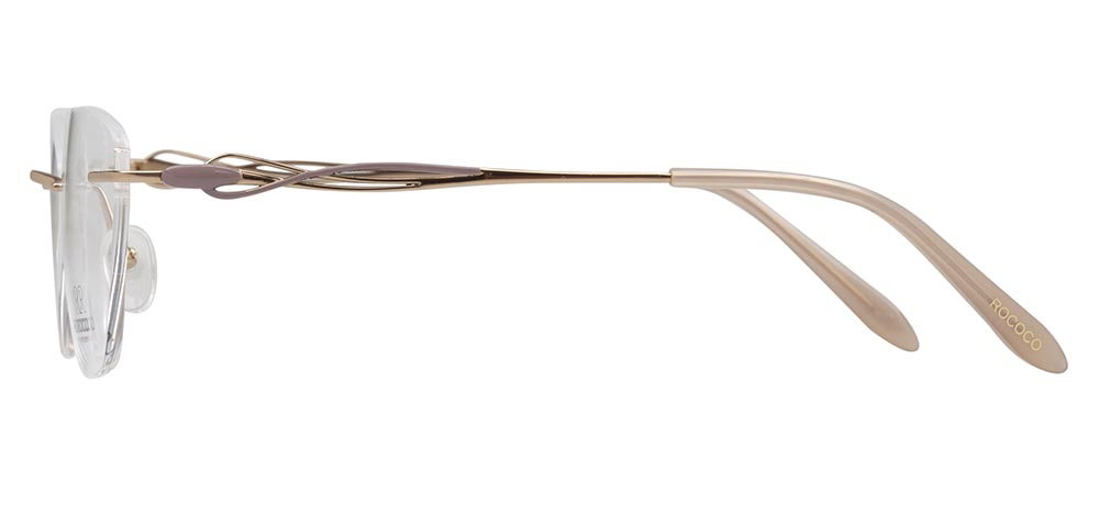 ROCOCO ROC 8731-C.02 Optik Genç Kadın Oval Çerçevesiz Titanyum - 3