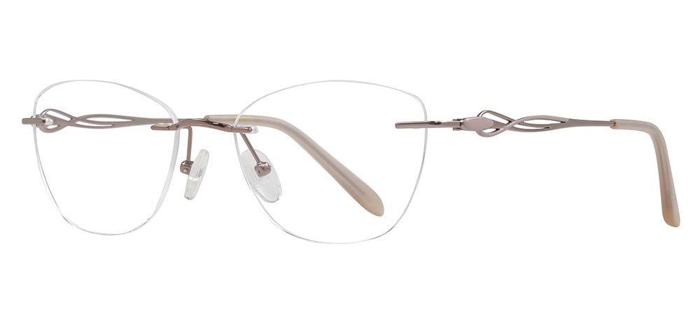 ROCOCO ROC 8731-C.03 Optik Genç Kadın Oval Çerçevesiz Titanyum - 2