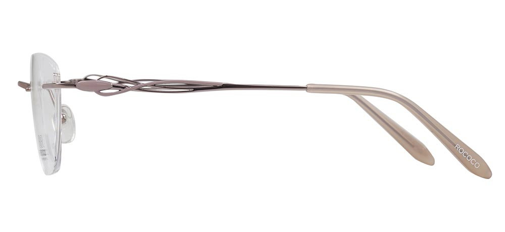 ROCOCO ROC 8731-C.03 Optik Genç Kadın Oval Çerçevesiz Titanyum - 3