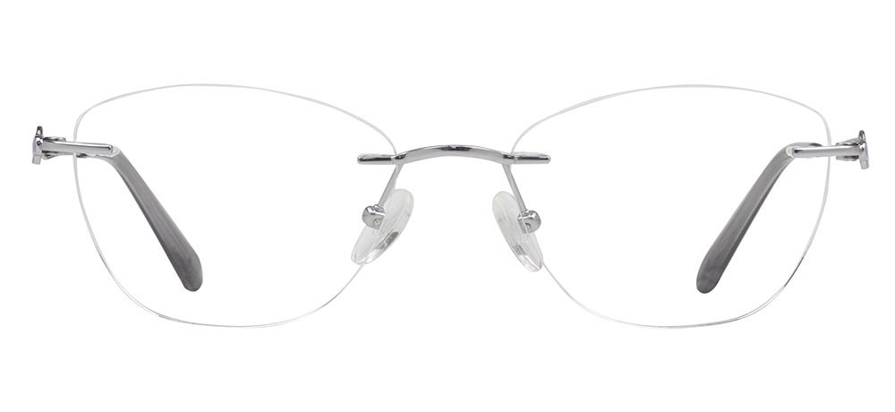 ROCOCO ROC 8731-C.04 Optik Genç Kadın Oval Çerçevesiz Titanyum - 1