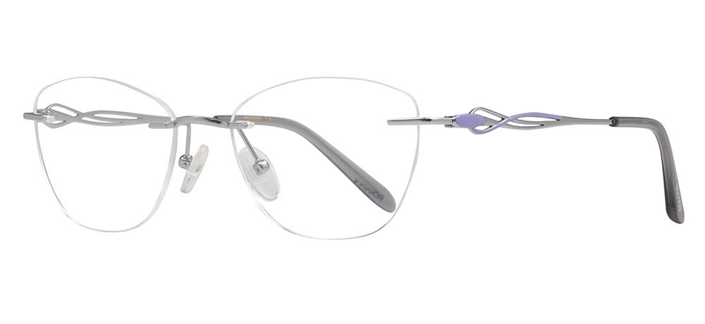 ROCOCO ROC 8731-C.04 Optik Genç Kadın Oval Çerçevesiz Titanyum - 2