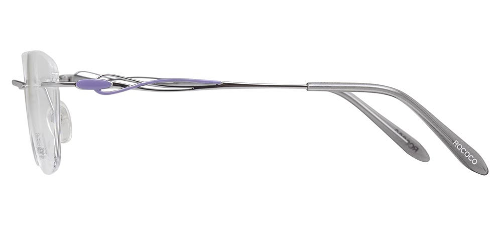 ROCOCO ROC 8731-C.04 Optik Genç Kadın Oval Çerçevesiz Titanyum - 3
