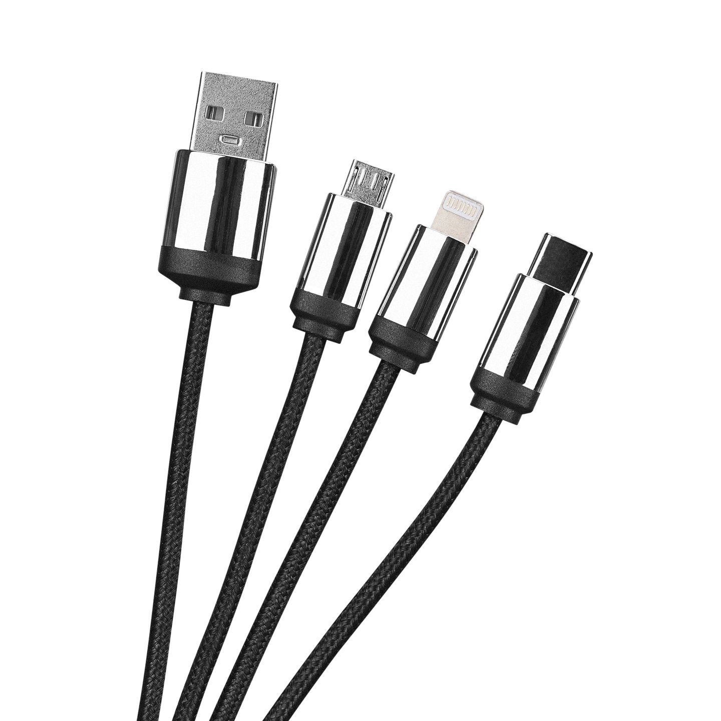 S-link SL-CP110 20cm 2A MicroUSB+Lightning+TypeC 3 in 1 LED Logolu Şarj Kablosu - 2