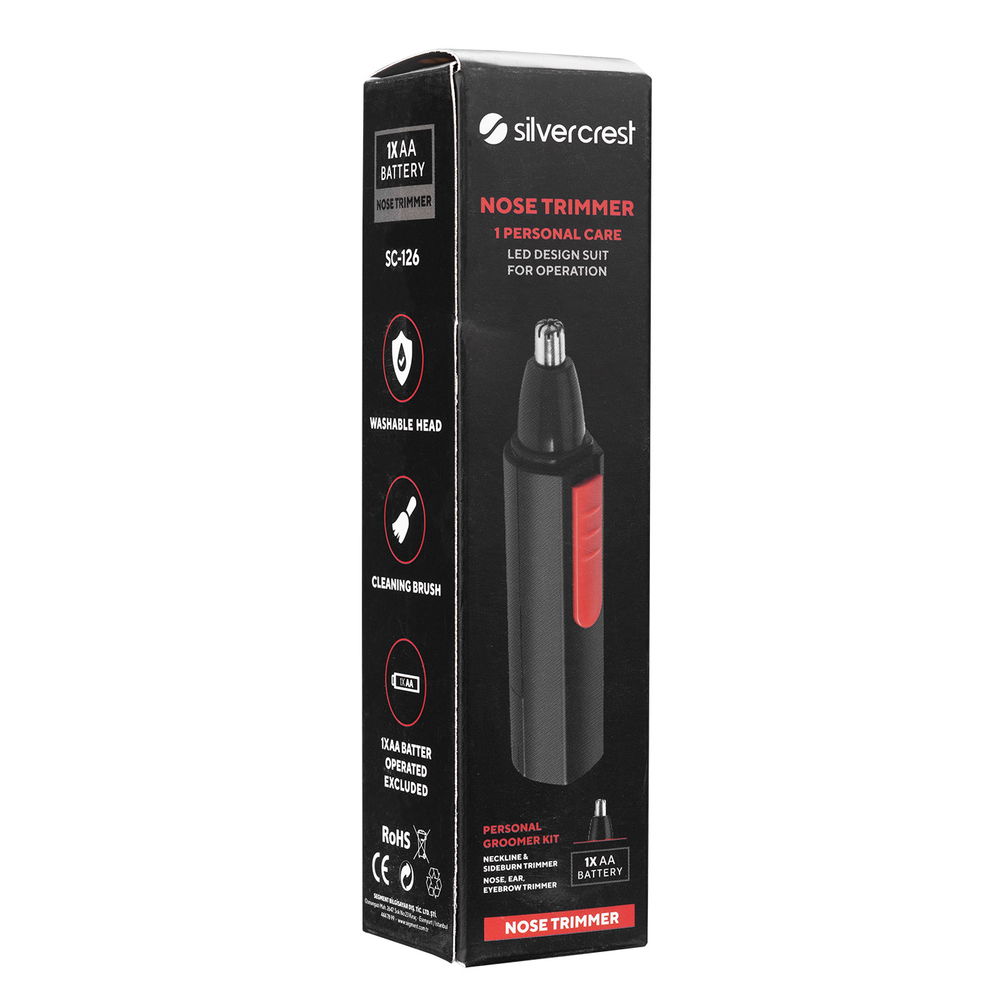 Silver Crest SC-126 Su Geçirmez Pilli Burun Kılı Kesme Makinesi Tek - Siyah - 5