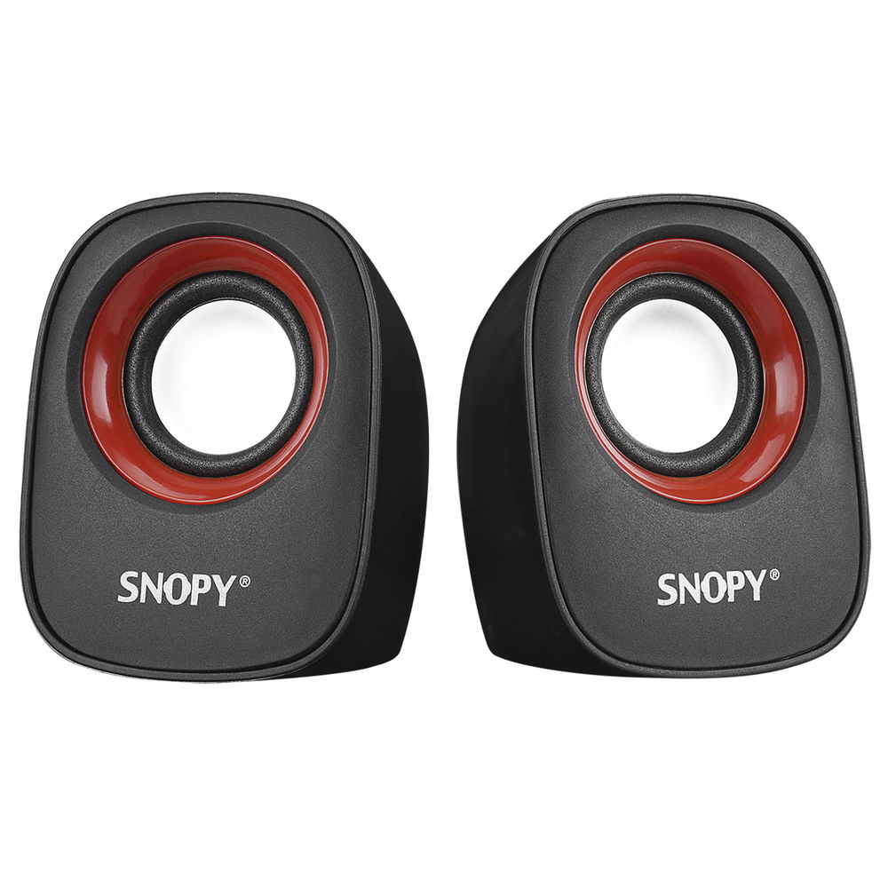 Snopy SN-120 2.0 Siyah/Kırmızı USB Speaker - 1